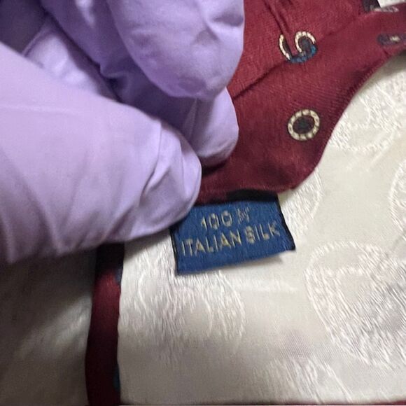 Harbour Club Italy Maroon Italian Silk Neck Tie - Picture 5 of 7